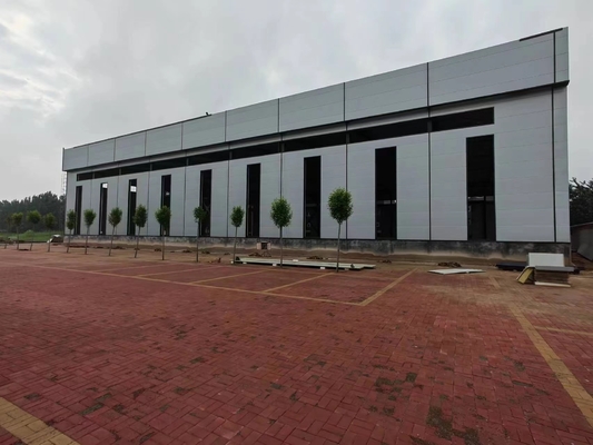 Zarif Boyalı Prefabrik Çelik Depo Endüstriyel Çelik Yapı Atölyesi