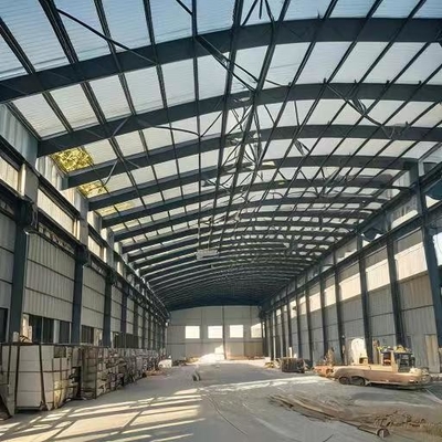 Prefab Metal Çatı Ağır Yapısal Çelik Çerçeve İnşaat Depo