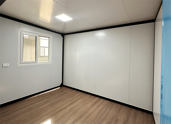 20ft kahverengi cam perde duvarlı genişletilmiş konteyner evi