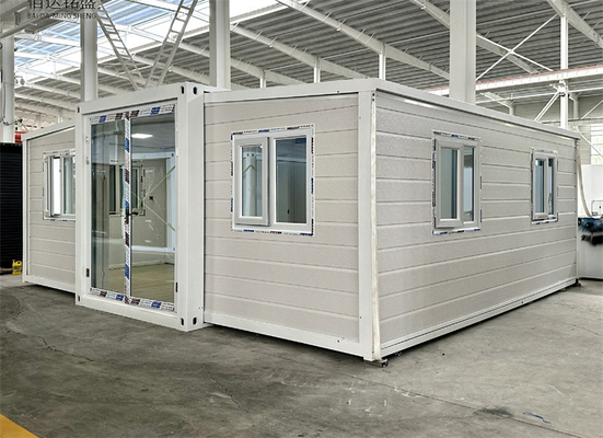 Banyo ile 20 fit fildişi beyaz genişletilmiş konteyner evi