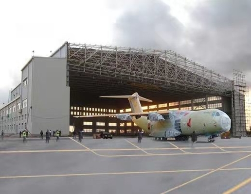 LANGE Sıcak Haddelenmiş Çelik Yapı Hangar Cıvatası Bağlantısı Prefabrik Uçak Hangarı