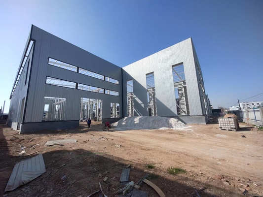 Boyalı Prefabrik Çelik Çerçeve Endüstriyel Kimyasal Çelik Yapı Atölyesi